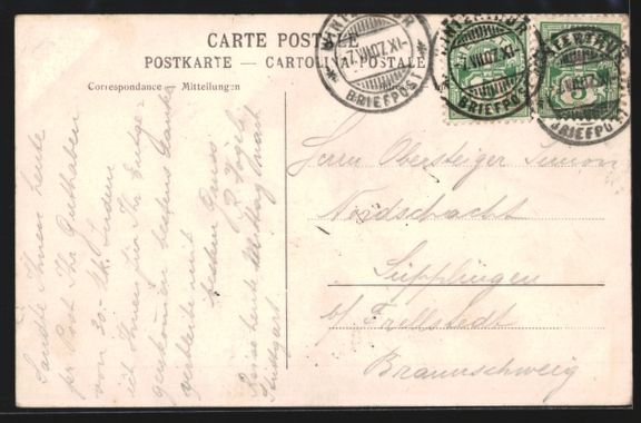 Cartoline postali: AK Winterthur, Bahnhofplatz, 1907 – Usato da Berlin venduto da bartko-reher 1