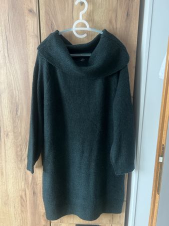 Schönes Strickkleid, Gr. 40/42 Dunkelgrün NEU