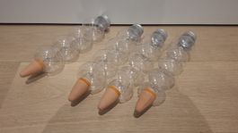 plant watering cones with caps and ceramic end