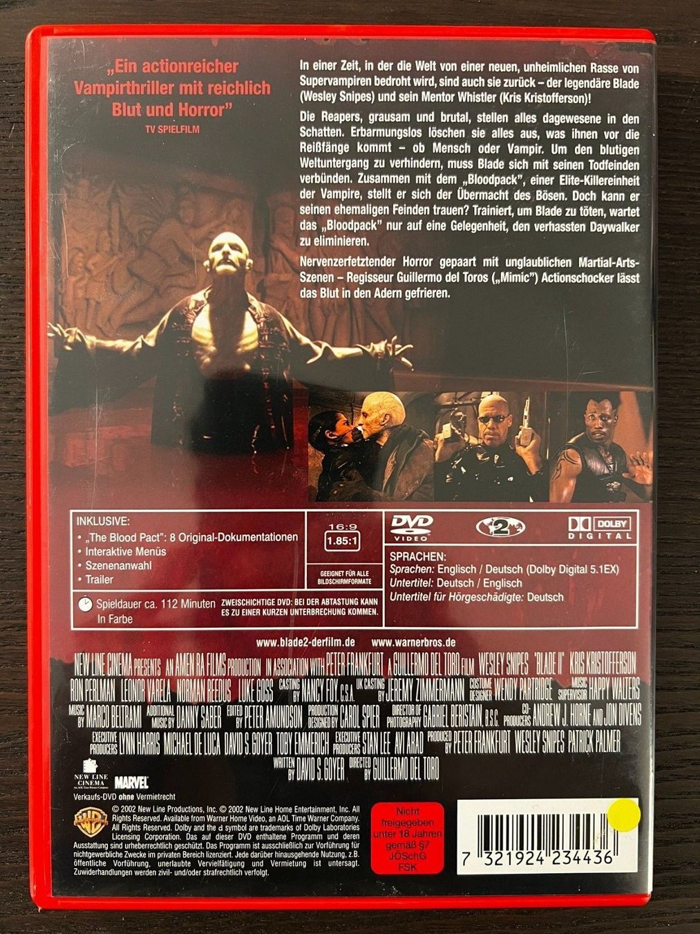 Tutti i DVDs: Blade 2 – Usato da Zürich venduto da FilmFreunde 1