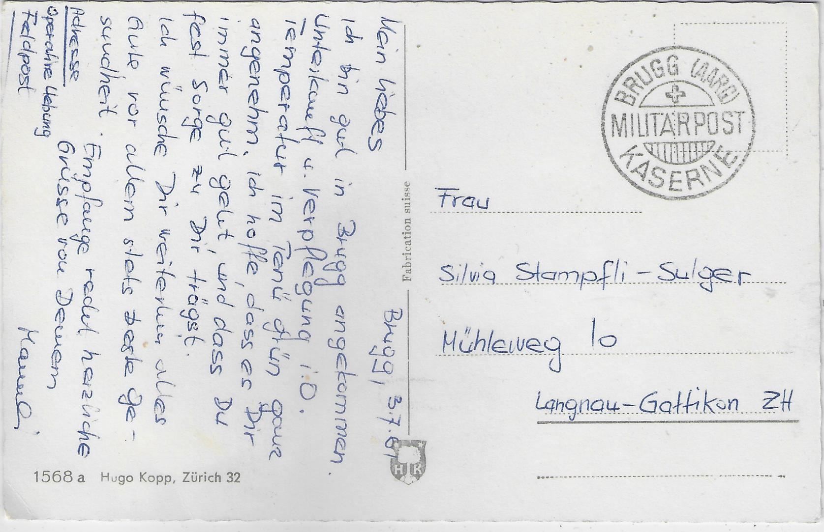 Cartoline postali: Brugg - Kaserne – Usato da Ettingen venduto da Kartenplanet 1