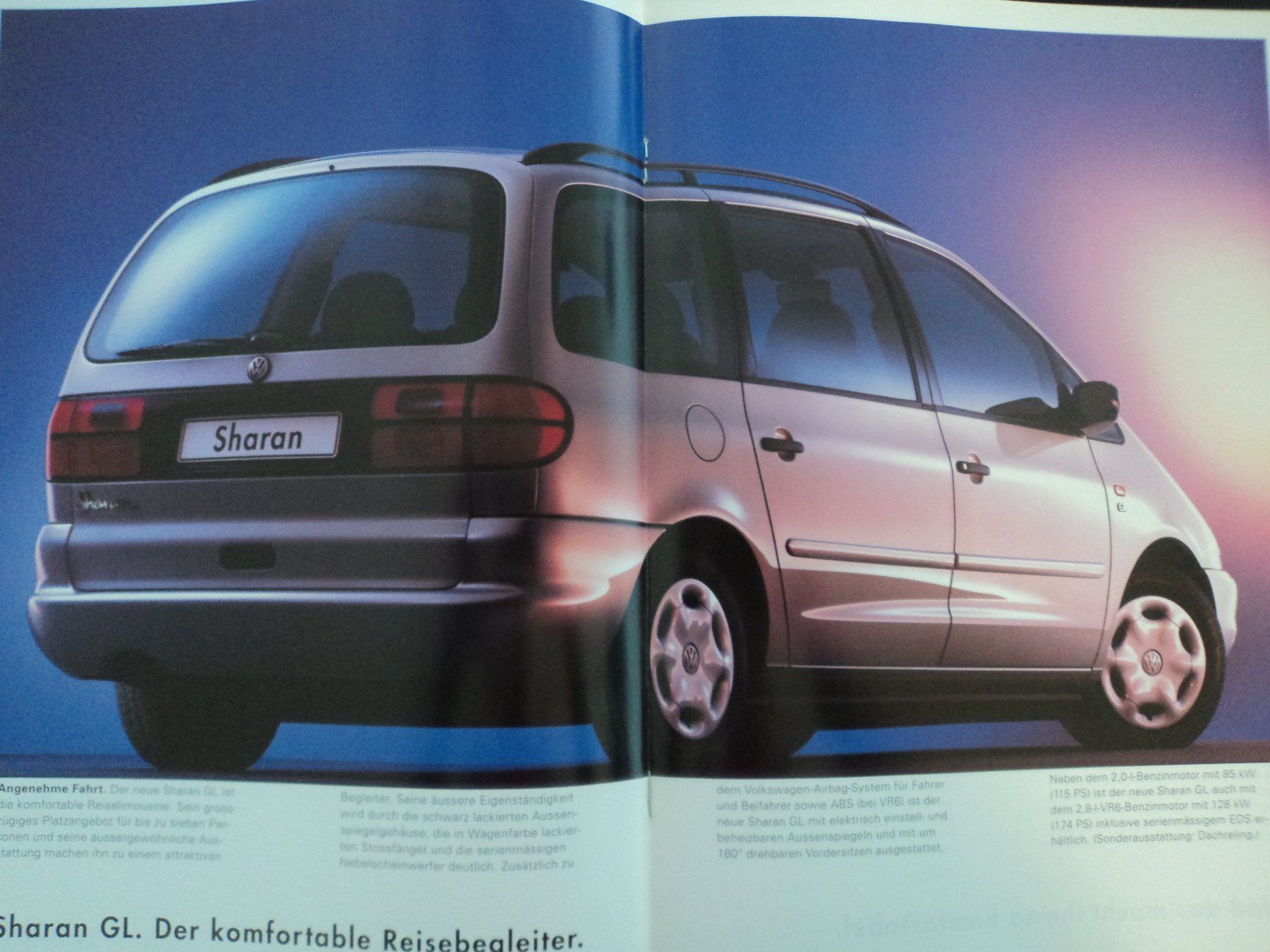 VW Documenti: Prospekt VW Volkswagen Sharan 1995 – Usato da Schwarzenburg venduto da modelCARama 1