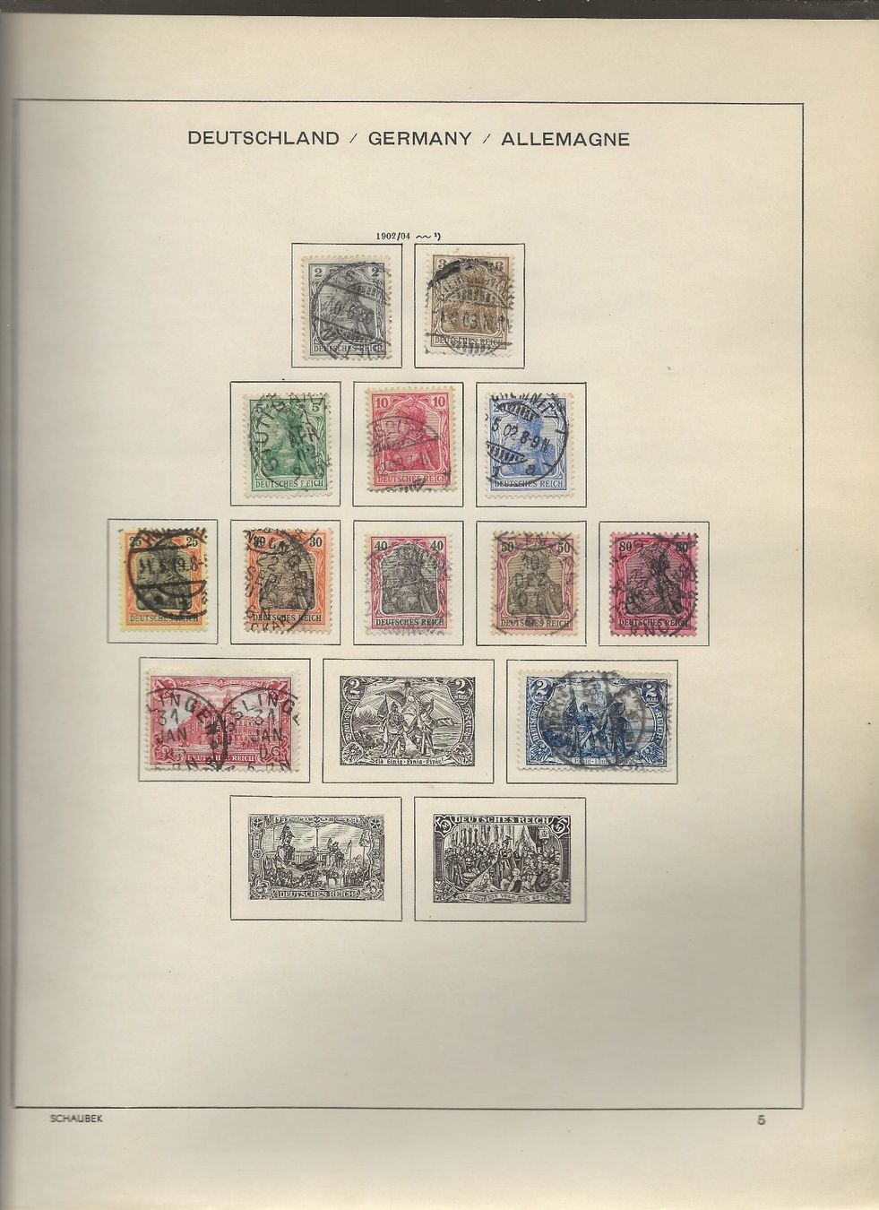 Tutti i francobolli: Marken Deutschland 1872 bis 1919 – Usato da Au ZH venduto da xelagreb01 5