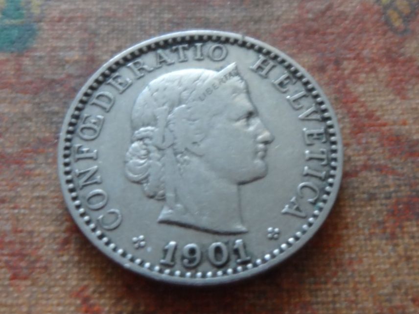 Tutti le monete: 20 Rp. 1901  (A) – Usato da Romanel-sur-Lausanne venduto da Swift13