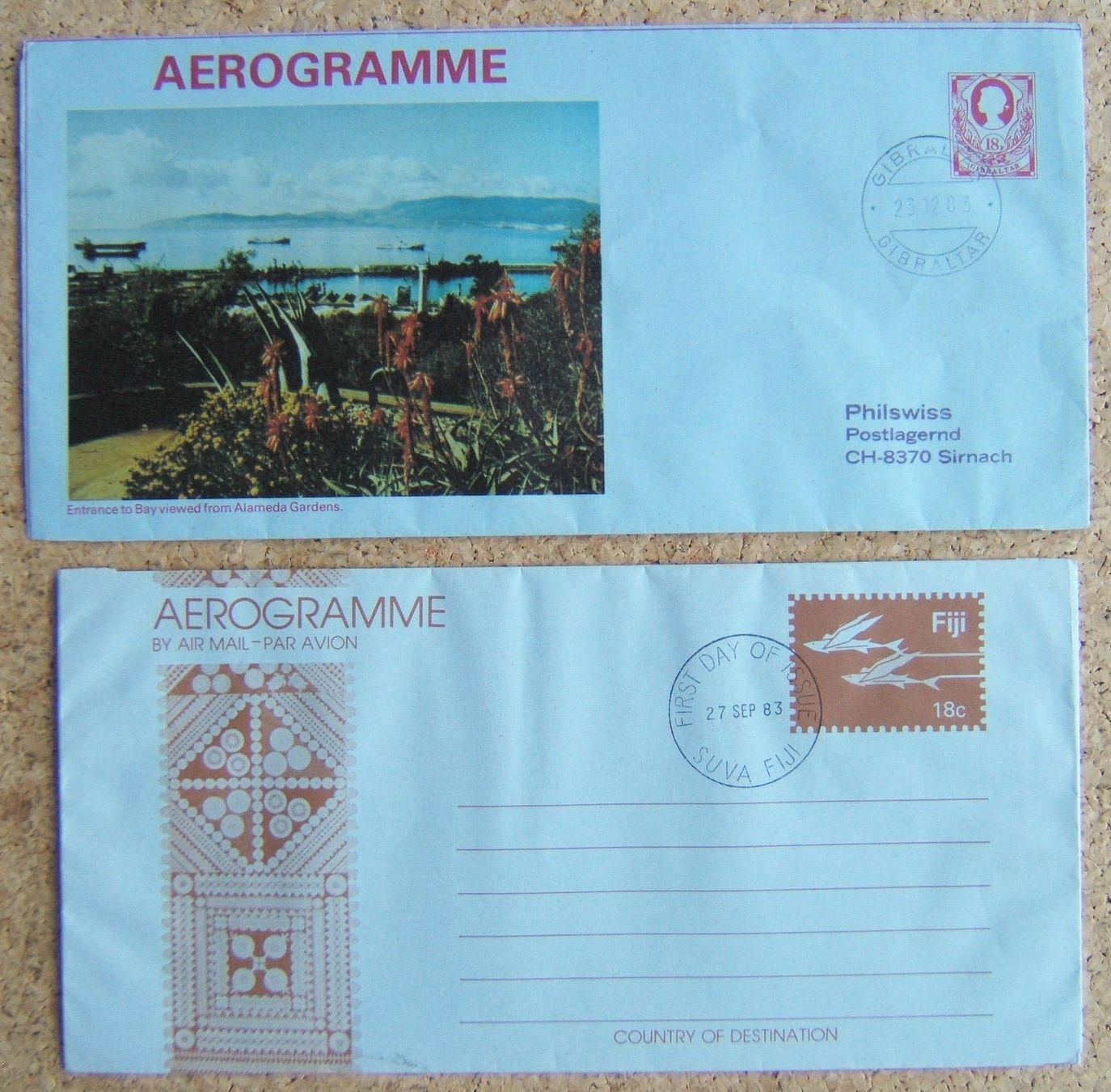 Tutti i francobolli: LOT AEROGRAMME – Usato da Brunnen venduto da Nonne04 1