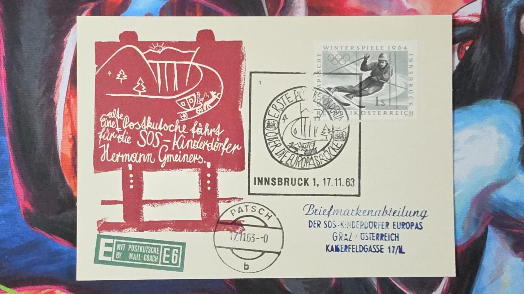 Alle Briefmarken: CL35 Carte Postale + Timbre Autriche 1963 – Gebraucht aus Cousset von Patrick_Collections