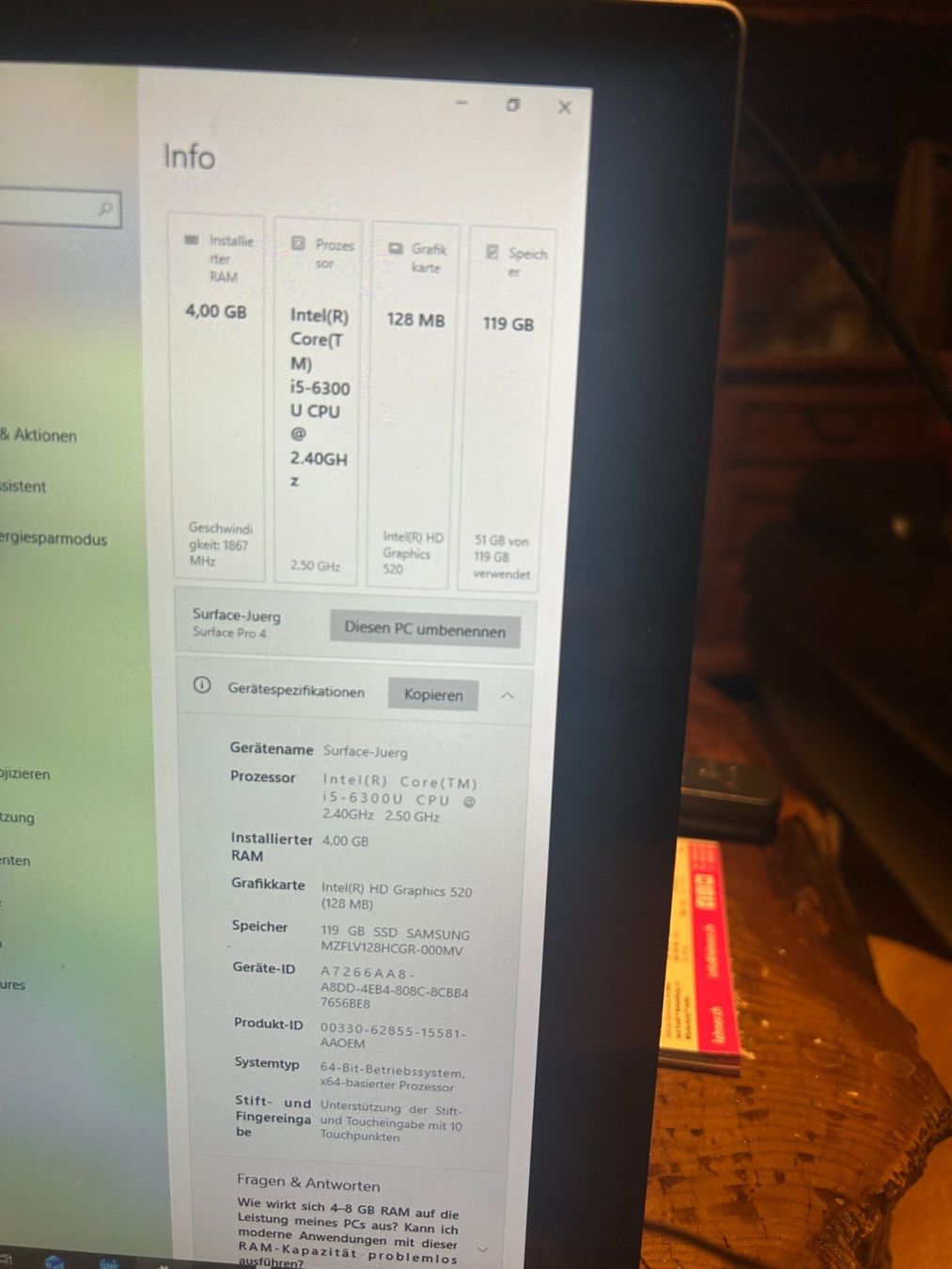 Microsoft Tablettes PC: Microsoft Surface Pro 4 Tablet Set mit Zubehör – D'occasion à Uettligen par buj_n5sf 3