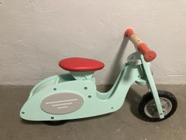 Vélo draisienne enfant bois mint/rouge bon état