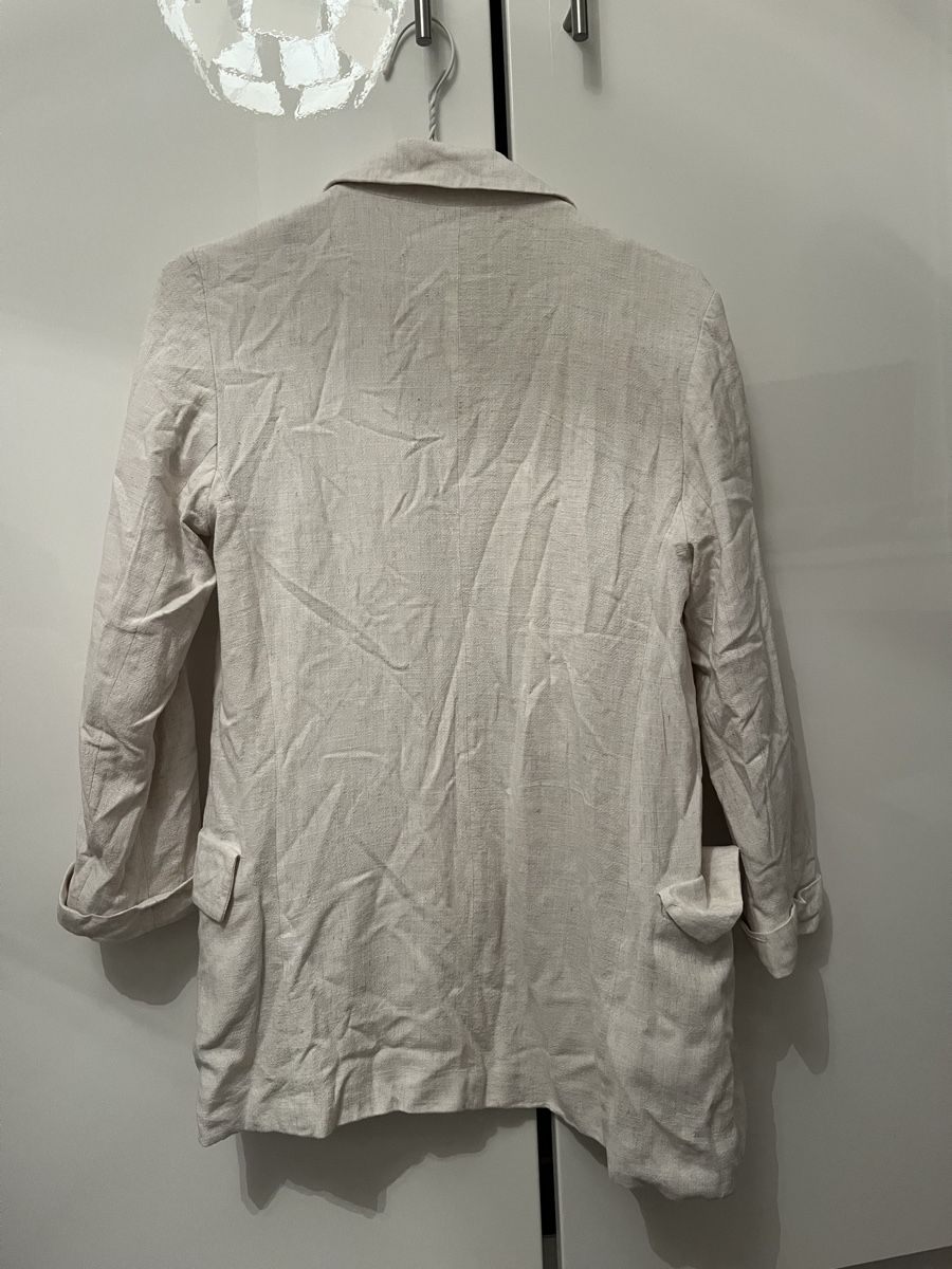 Stradivarius Giacche: Blazer en lin élégant blanc beige – Nuovo (secondo la descrizione) da Aigle venduto da sow_m7gm 5