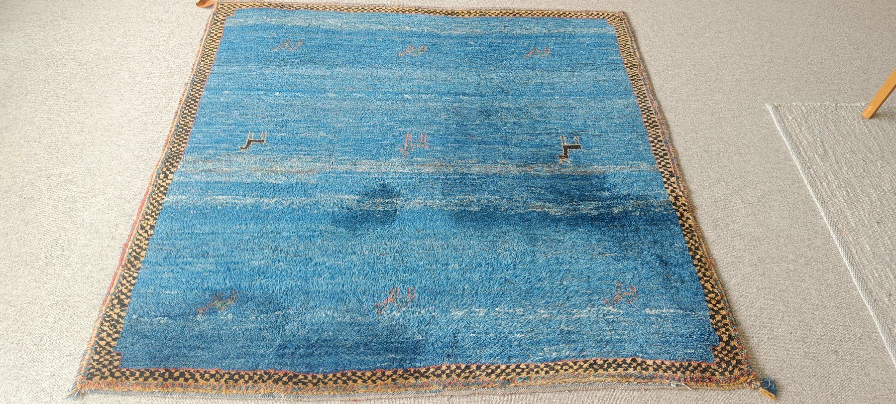 Gabbeh Tappeti: Blauer Perserteppich - Gabbeh Art - 168x165cm – Usato da Gümligen venduto da rol_k5w2 9