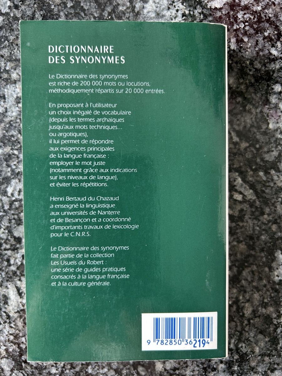 Bücher: Le Robert Dictionnaire des Synonymes Poche – Neu (gemäss Beschreibung) aus Zürich von Sophie0569 1