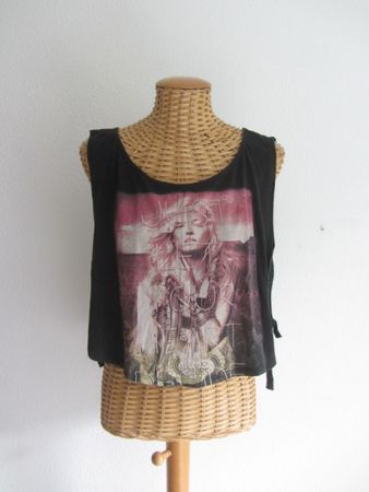 Cropped Top schwarz - 38