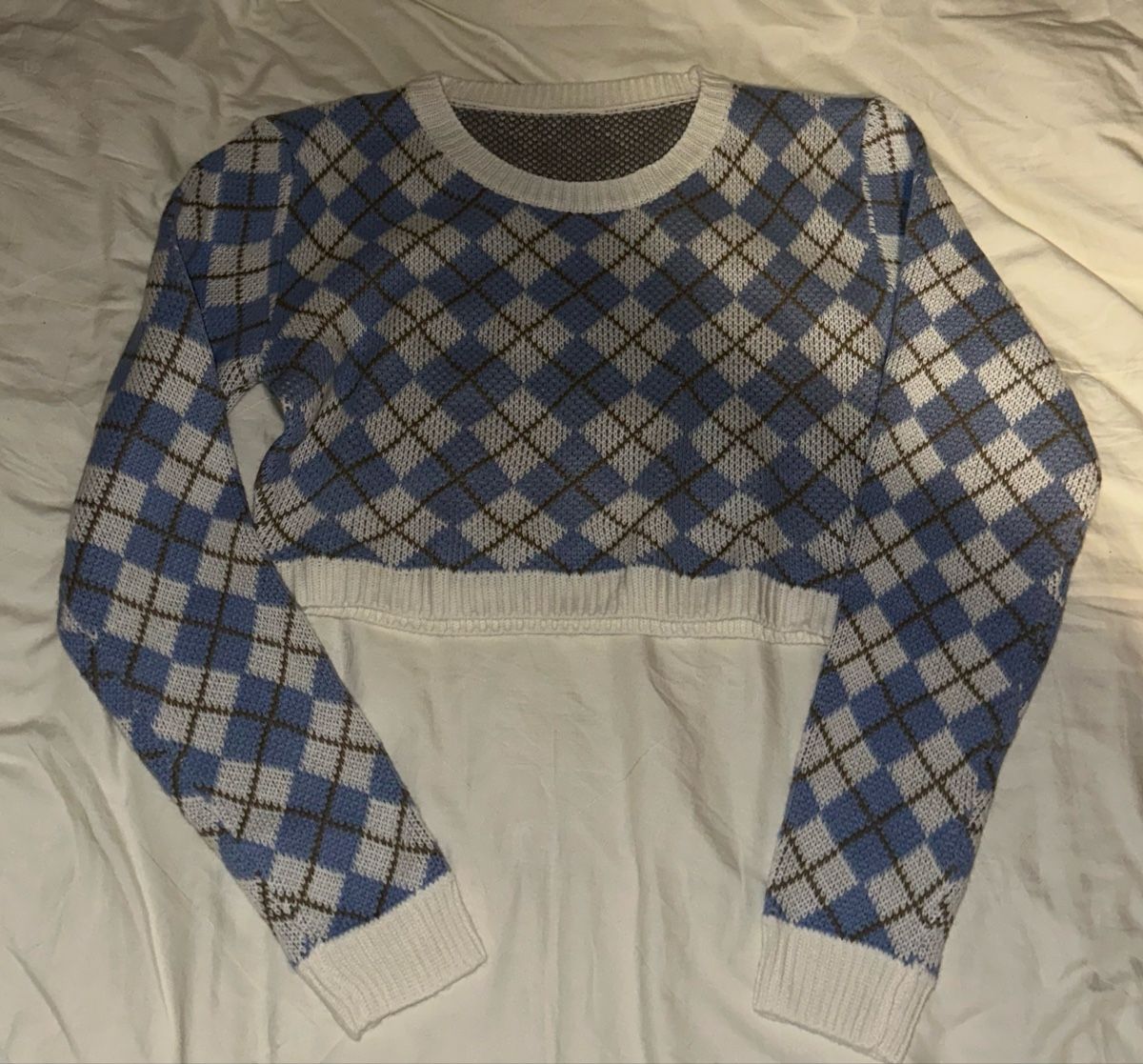 H&M Maglioni & Felpe: Pullover, Rautenmuster, hellblau-weiss, Gr. S – Nuovo (secondo la descrizione) da Köniz venduto da lar_m9xk