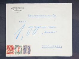 CL08 Enveloppe + Timbre Suisse 1927