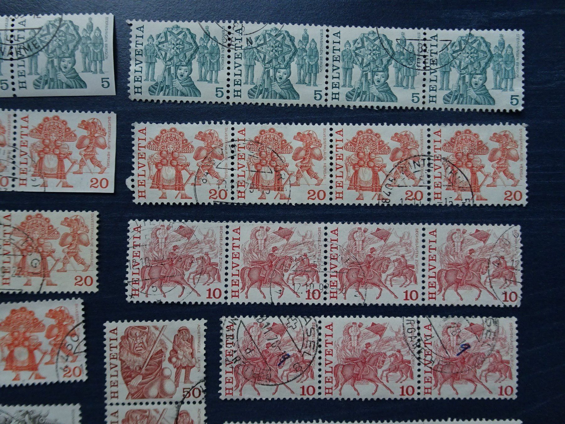 Alle Briefmarken: Div. Streiffen, auch aus Markenheft – Gebraucht aus Aadorf von Chnorli-Furz 1