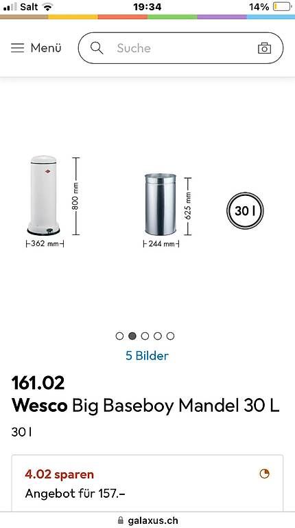 Abfalleimer: Wesco Big Baseboy 30l – Gebraucht aus basel von Jaminbenjamin 3