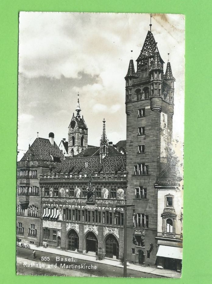 Cartoline postali: Basel, Rathaus und Martinskirche – Usato da Zürich venduto da t24_de