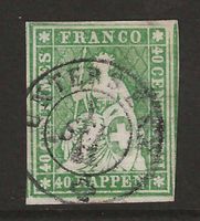 1862 : Strubel Nr. 26G, vollrandig - Unterseen