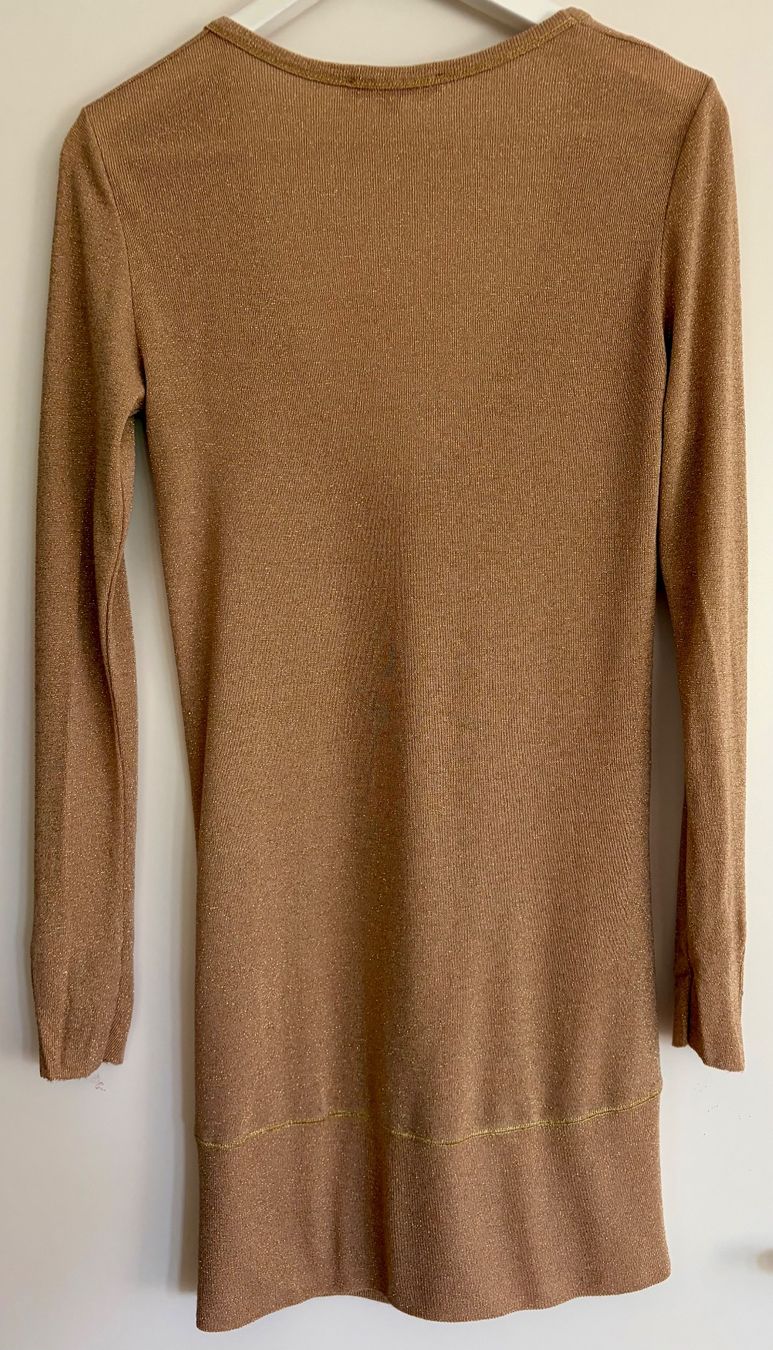 Pullover & Sweatshirts: Goldfarbener Longpullover in feiner Qualität, Gr. S/M – Gebraucht aus Zürich von Maria2021 1