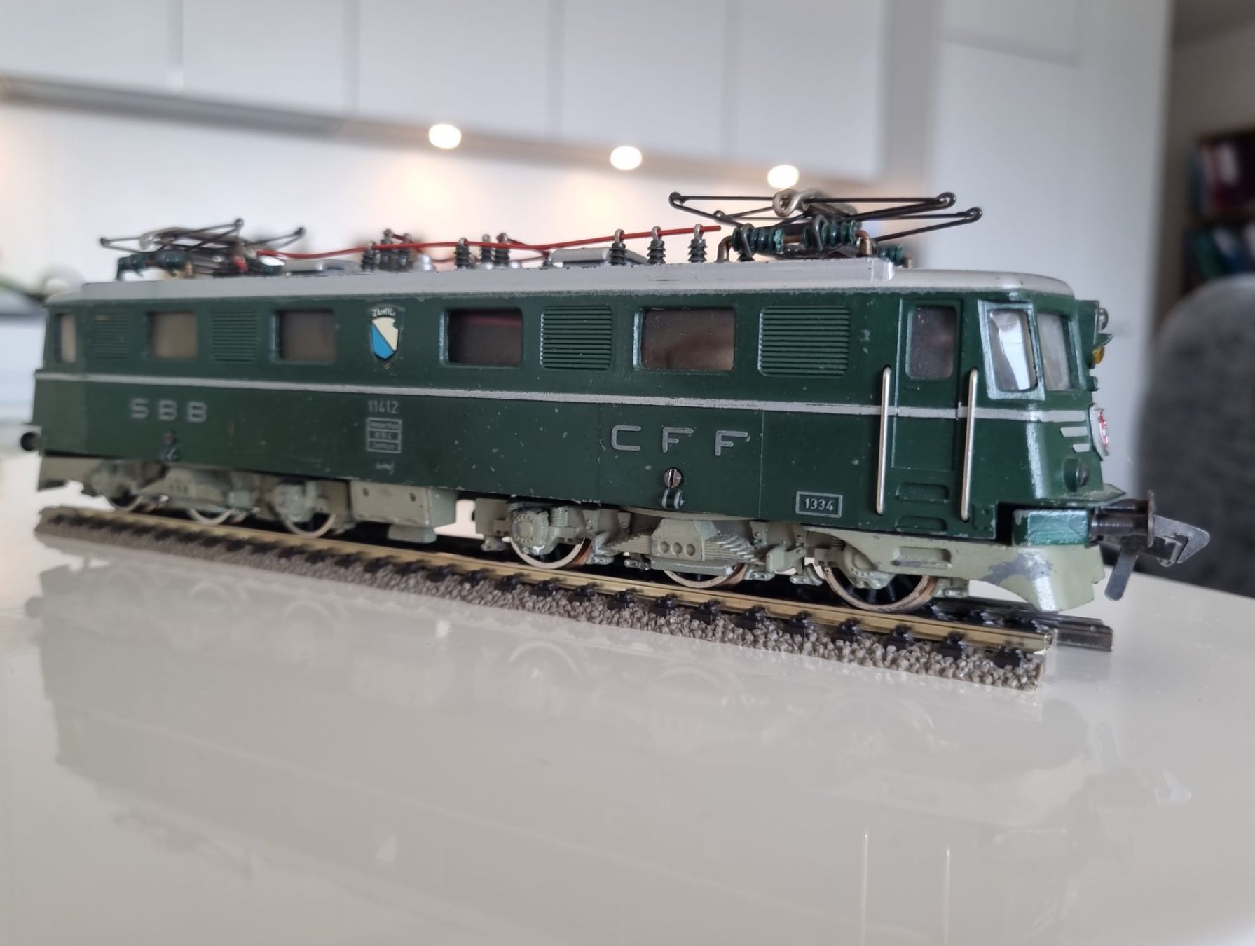 Fleischmann Modellini di ferrovie: Fleischmann SBB Ae 6/6 E-Lok 4370  H0 GS – Usato da Zürich venduto da nibadi 1
