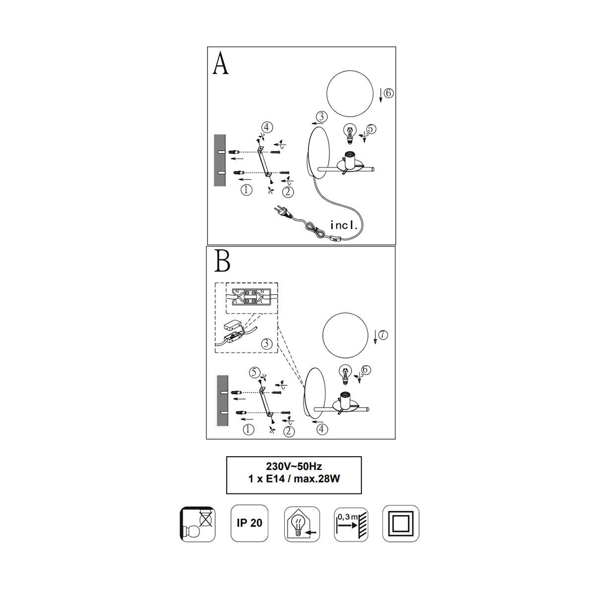 Lampade: Wandleuchte, Messing, 20 cm x 18 cm – Nuovo (secondo la descrizione) da Kreuzlingen venduto da Smart-Light 3
