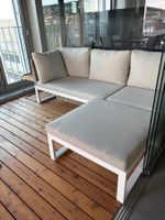 Elegante Garten Lounge Garnitur, 3-teilig, Braun-Beige