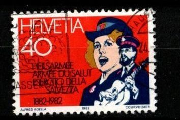 Tutti i francobolli: 1982 -  100 Jahre Heilsarmee – Usato da Schaffhausen venduto da poststamp