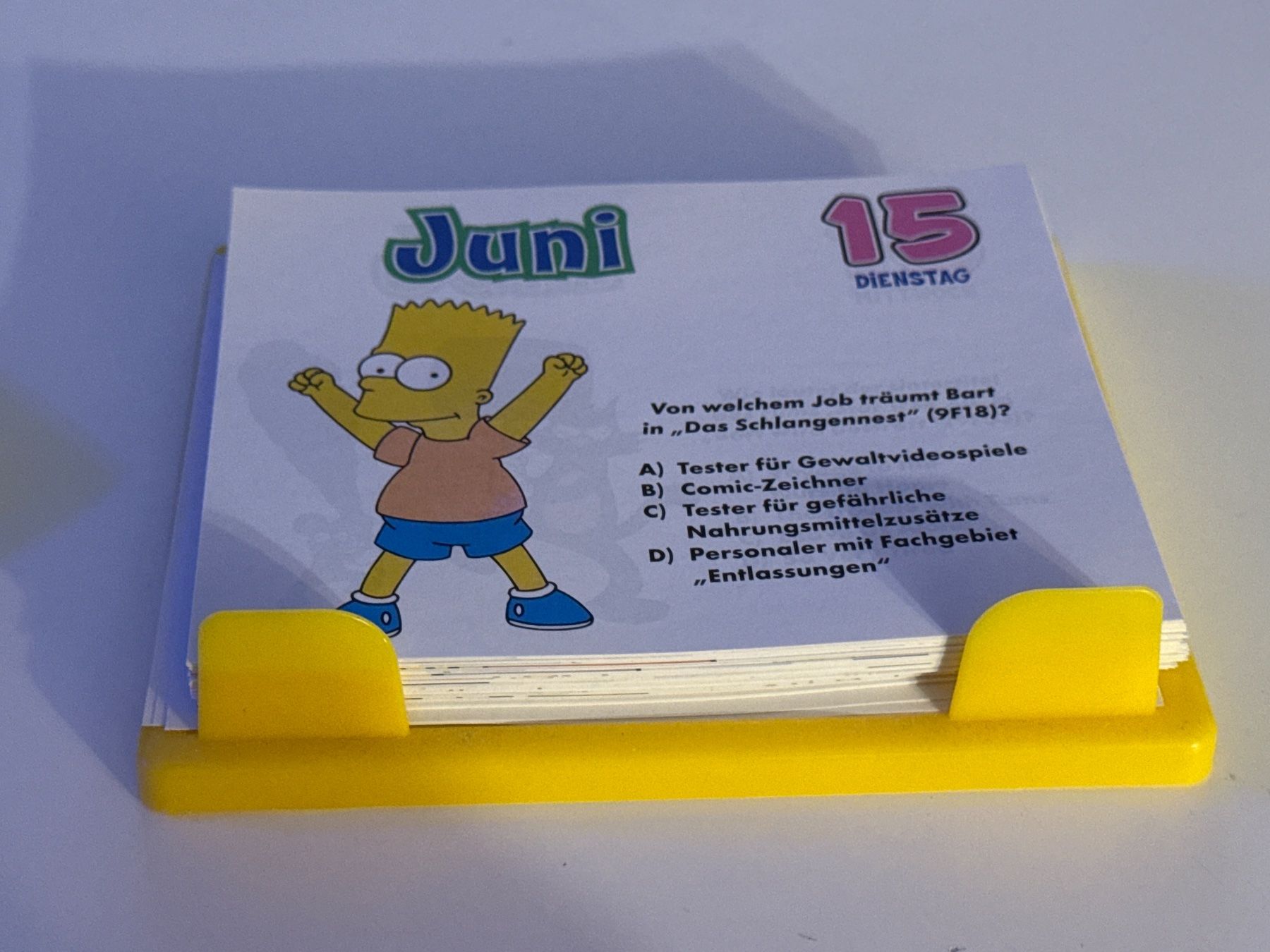 Calendari: Simpsons Quiz Kalender Von 2010 – Usato da Allschwil venduto da meeresperle 3