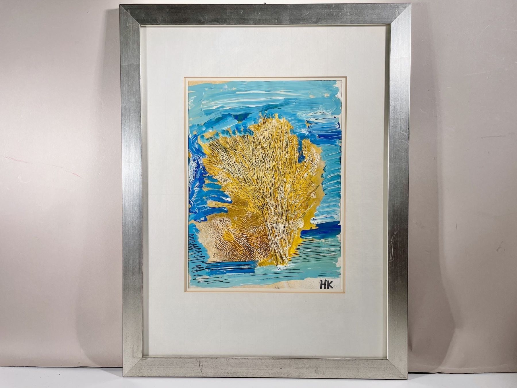 Dipinti: Acrylgemälde von Hans Krusi, monogrammiert H.K. – Usato da Basel venduto da Kaffee_und_Kunst 1