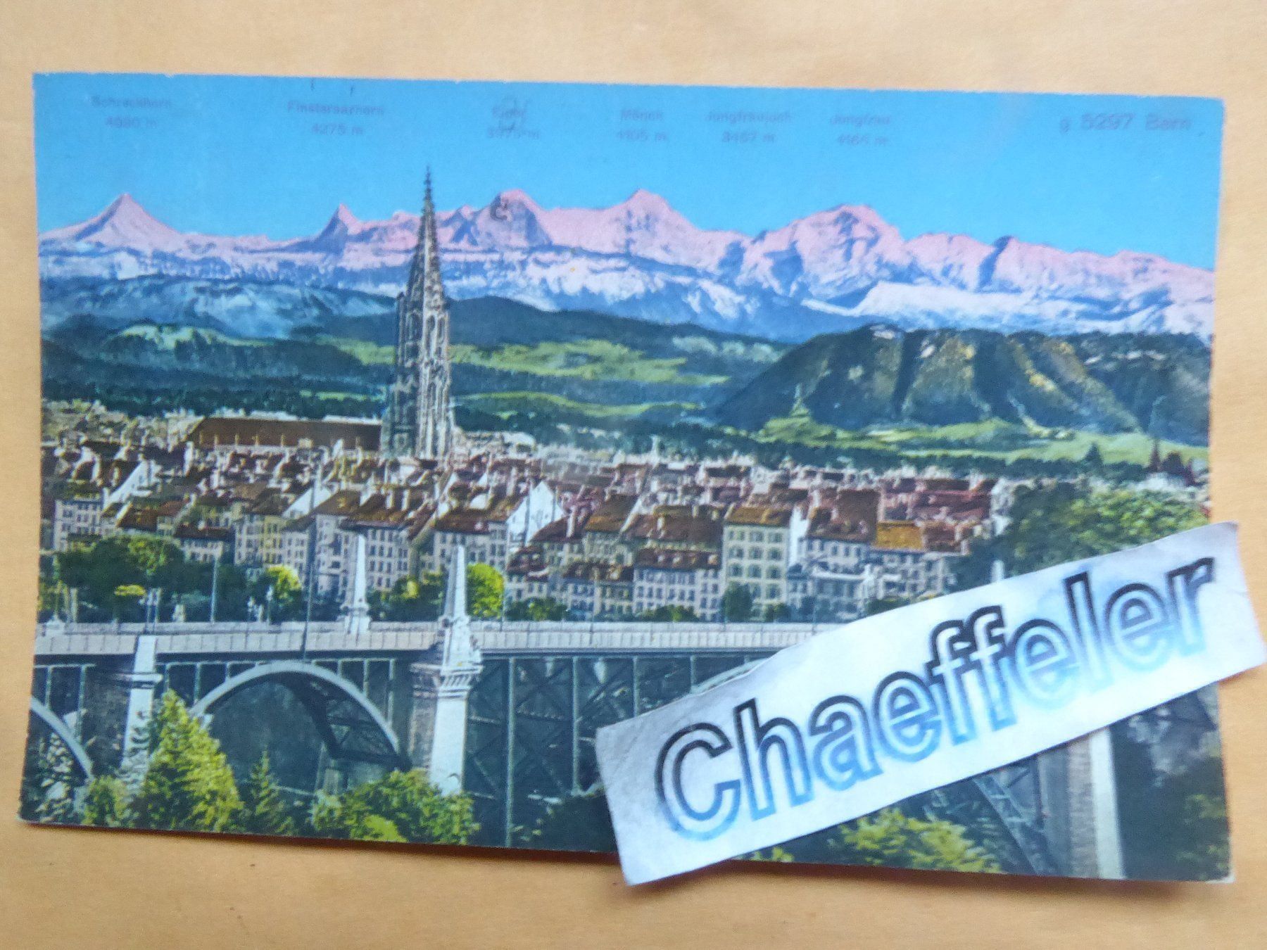 Ansichtskarten: g 5297 Bern – Gebraucht aus Zürich von Chaeffeler