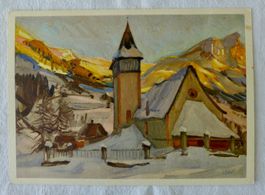 AK PRO JUVENTUTE, Bergkirchlein, E. Hodel