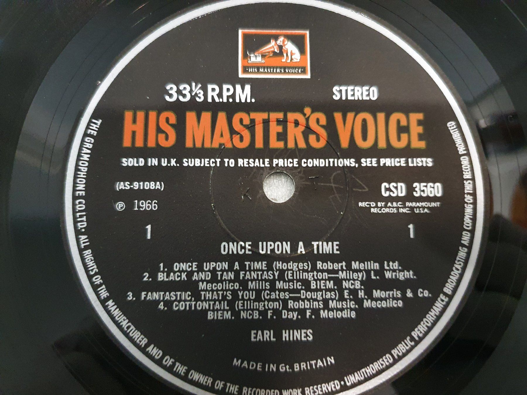 Dischi in vinile: Earl Hines – Once Upon A Time – Usato da Uster venduto da Vinyl-Leidenschaft 5