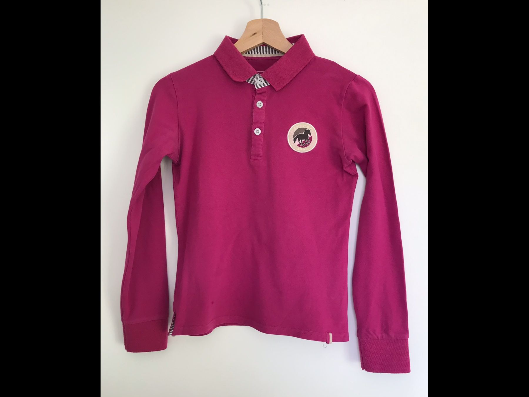 Felix Bühler Camicette, T-shirt & Top: Mädchen Langarm Polo - Reitshirt Grösse 164 – Usato da uster venduto da articles