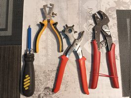 Lot Set Werkzeuge für Elektro & Bastelarbeiten, Crimpzange