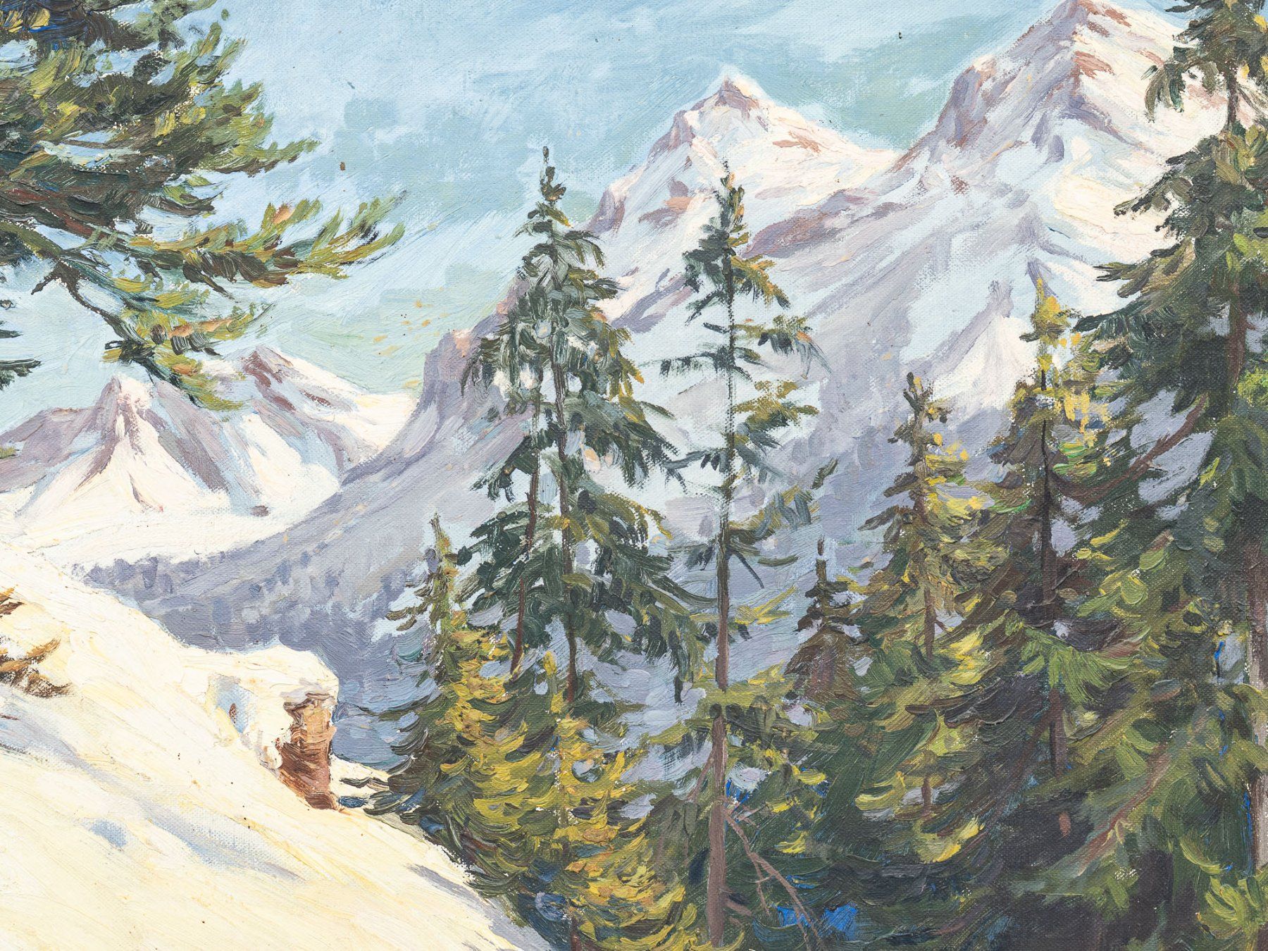 Dipinti: Ölgemälde "Arosa", 1926 - Arnold Zord - Ref. 06/20 – Usato da Au ZH venduto da BrockiAu 6