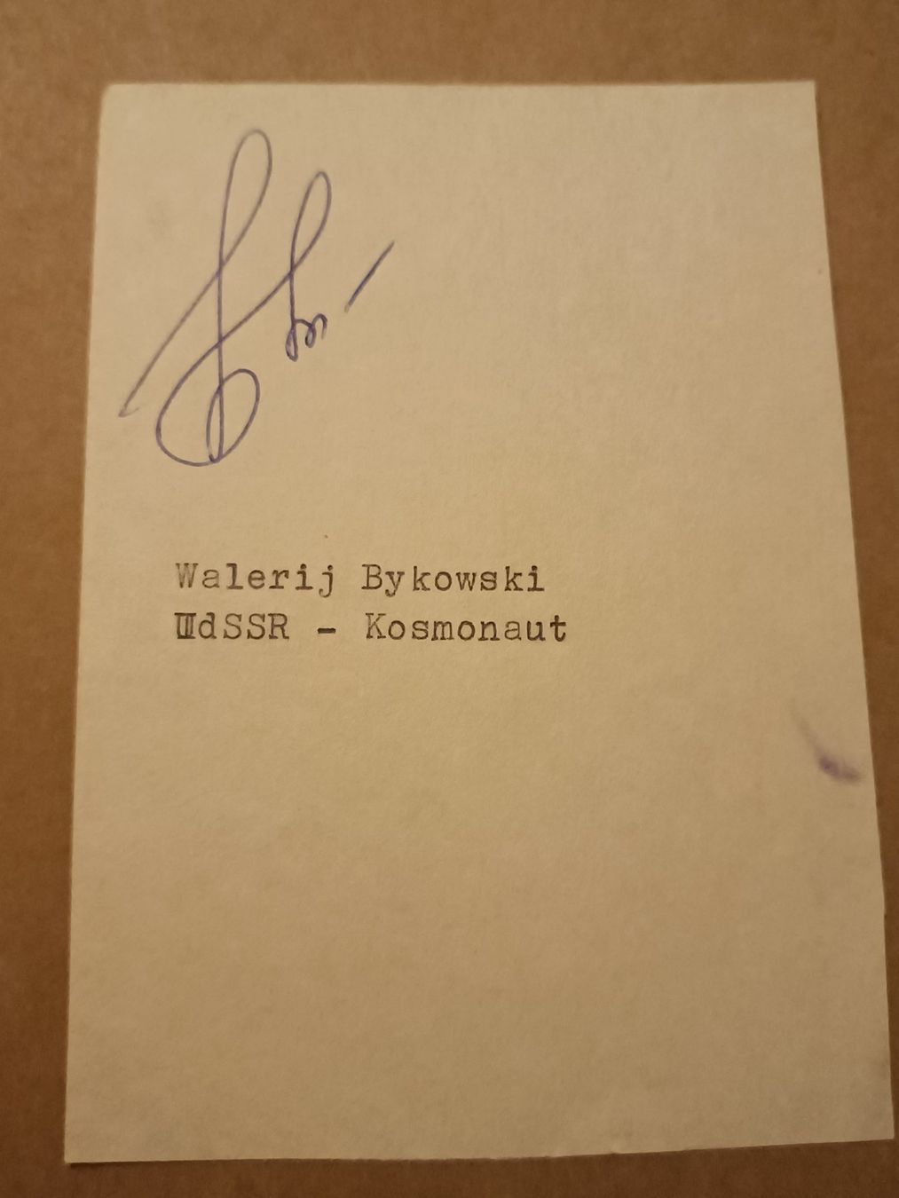 Autografi: Waleri Bykowski †2019 - handsigniert - Kosmonaut – Usato da Menziken venduto da Artographs