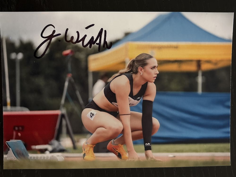 Franka Dietzsch : Autogrammkarte Original Signée – Leichtathletik – Collection Athlétisme