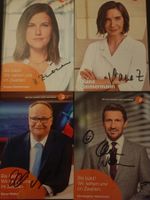 4 signierte ZDF Autogrammkarte - Set