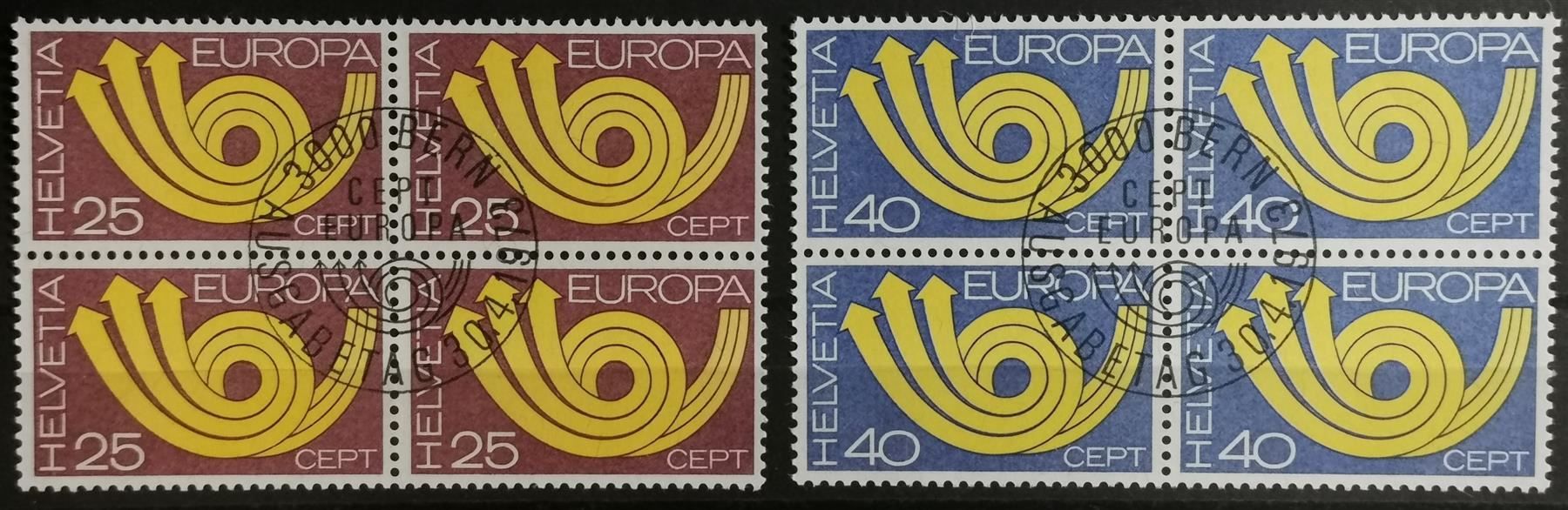 Tutti i francobolli: 1973 Europamarken ET Viererblock – Usato da Dübendorf venduto da goeggi79