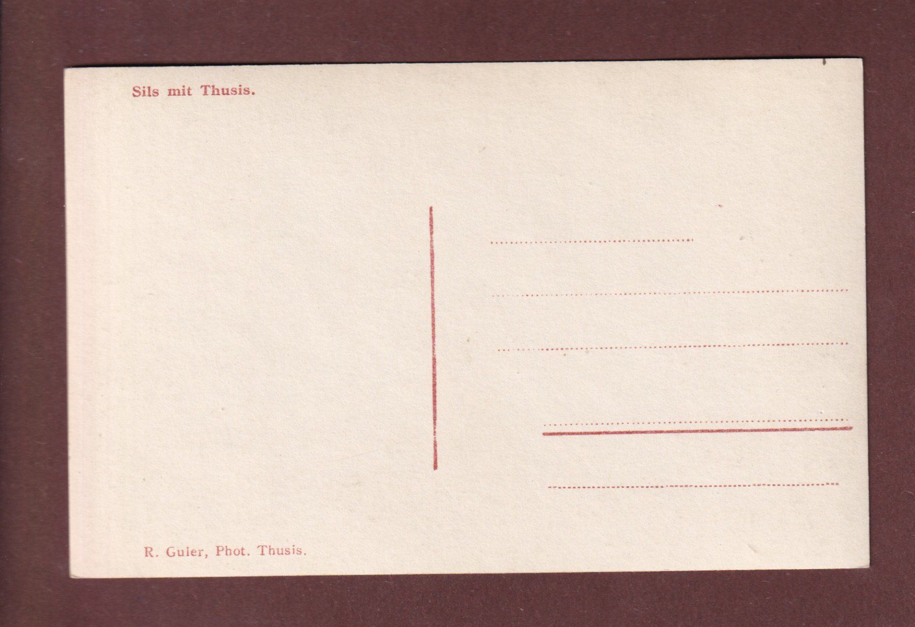 Cartes postales: SILS mit Thusis – D'occasion à Pully par nicecards-shop 1