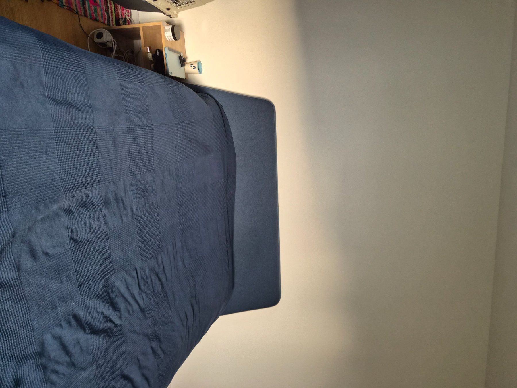 Maisons du monde Letti: Blue bed frame 160x200 cm good condition with mattress – Usato da Maur venduto da Sofi___ 4