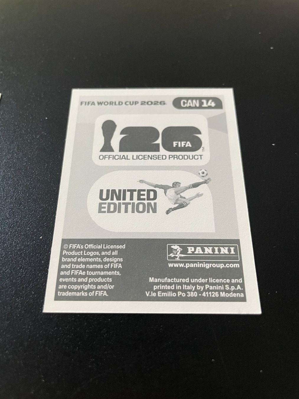 Panini Sammelbilder & Trading cards: FIFA WM 2026 Sticker CAN 14 – Gebraucht aus Fahrwangen von Venez 1