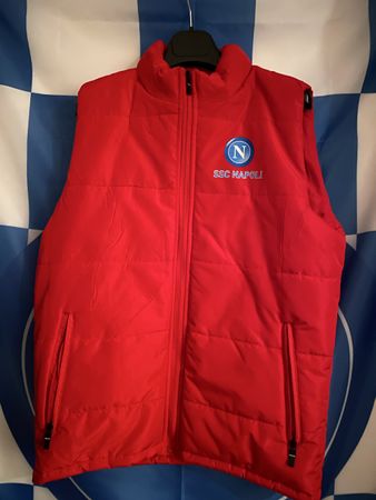 SSC Napoli Gilet Weste Rot - Neuwertig! Gr. M