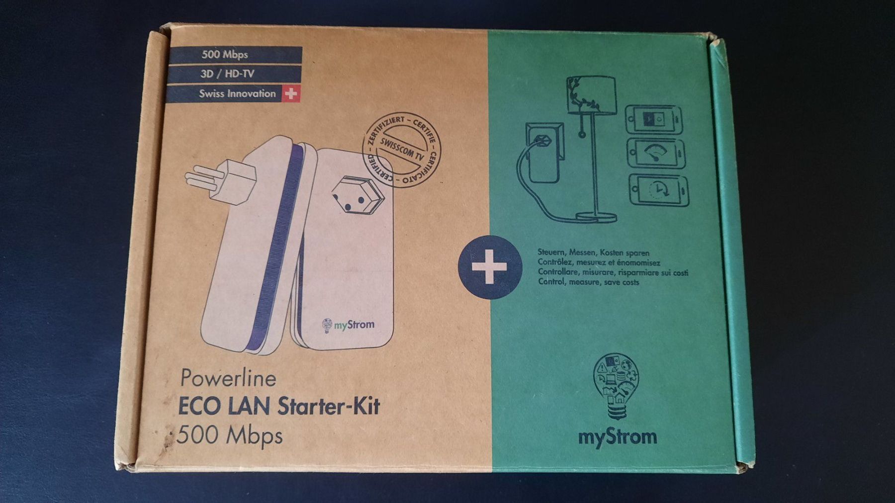 myStrom Unità & Adattatore: MyStrom ECO LAN Starter-Kit, Powerline, 500 Mbps – Usato da Baden venduto da Boroda