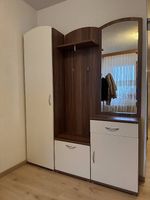Garderobe, braun weiss, Spiegel