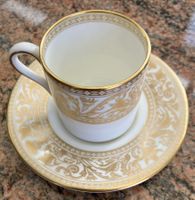 Wedgwood Florentine Gold Mokkatasse & Untertasse W4219