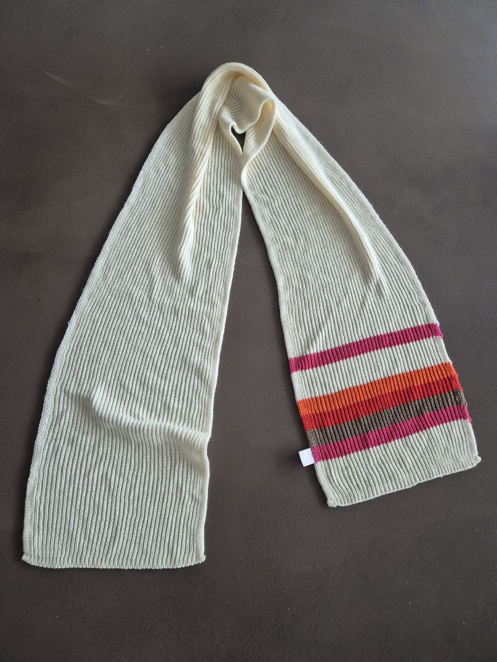Foulard & Sciarpe: Schal beige mit farbigen Streifen – Nuovo (secondo la descrizione) da Steffisburg venduto da Dali5