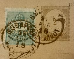 Ungarn 1883: Alte Postkarte mit Briefmarken von 1893!