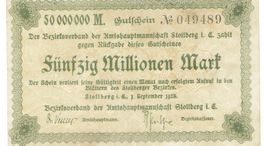 Stollberg 50 Mil.Mark 01.09.1923 VZ-VZ+