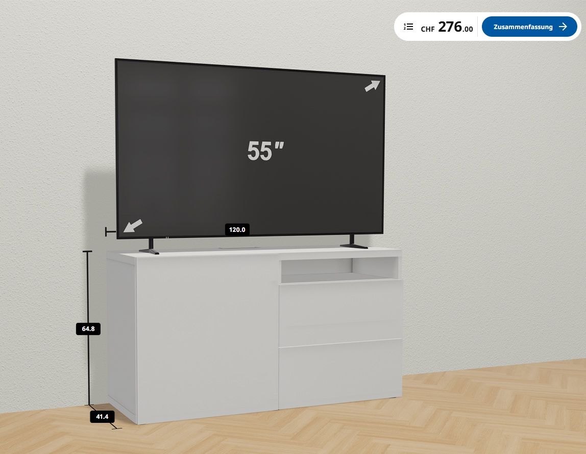 Ikea Mobili TV: BESTA TV Möbel Ikea, Top Zustand, Weiss – Usato da Bern venduto da and_c6q2